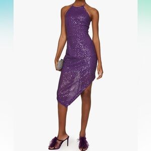 TOCCIN X RTR Design Collective Sequin Asymmetrical Dress